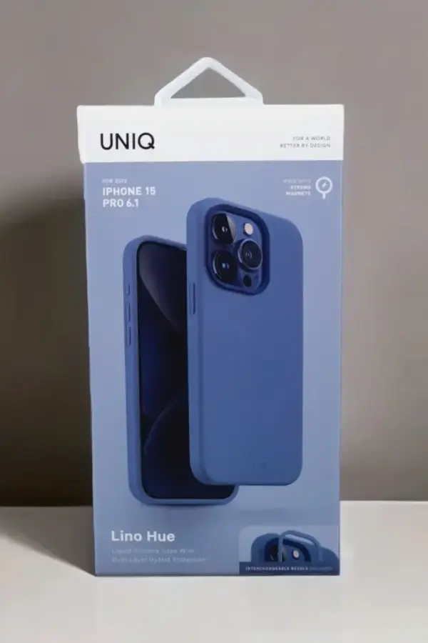 UNIQ LINO LIQUID SILICONE CASE WITH DUAL-LAYER HYBRID PROTECTION | BLUE